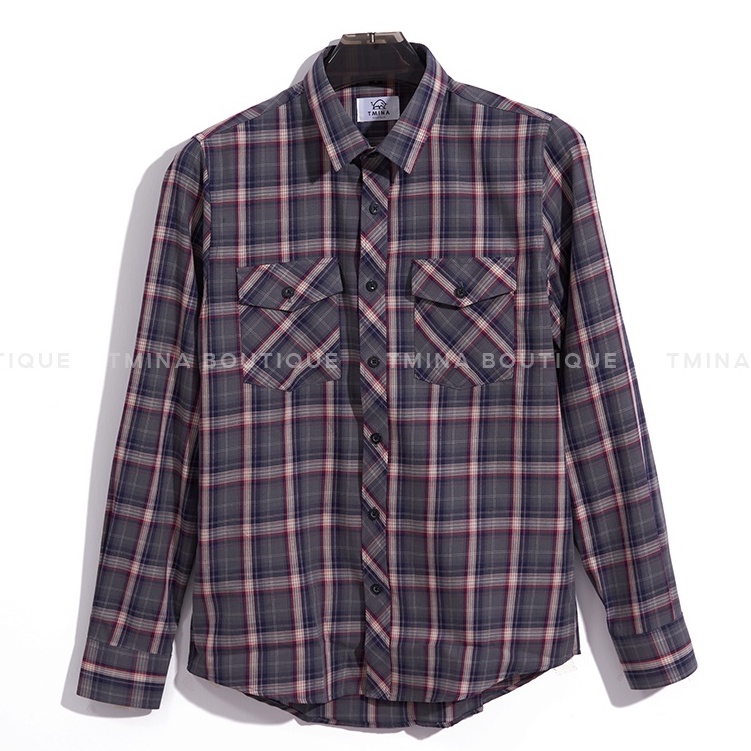Áo sơ mi nam dài tay kẻ caro TMINA vải cotton cao cấp, kiểu dáng slimfit trẻ trung năng động - SOMITH | BigBuy360 - bigbuy360.vn