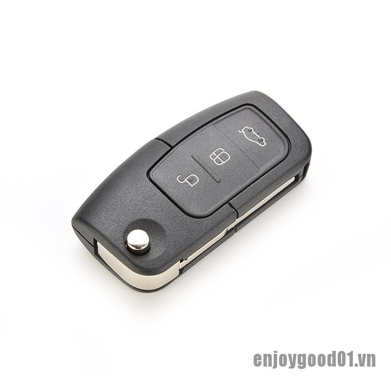 Vỏ chìa khóa điều khiển từ xa 3 nút bấm thay thế cho xe Ford Focus Fiesta