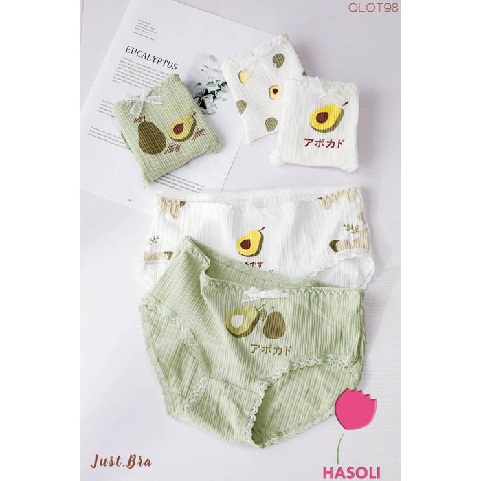 [Mã 12FASHIONSALE1 giảm 10K đơn 50K] Set 5 Quần Lót Nữ Cotton-Quần Xì Nữ Đẹp Mềm Thoáng Hình Bơ Kute S52 Bigsize | BigBuy360 - bigbuy360.vn