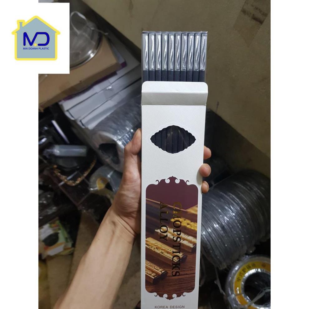 (siêu phẩm) 10 đôi Đũa khảm Dài chống trơn, không mùi Korean