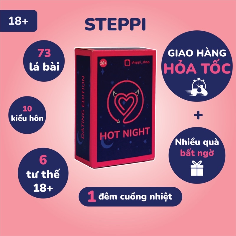 Bộ bài tình yêu Hot Night Board Game, Card Game 18+ dạo đầu dành cho cặp đôi