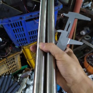 Rulo Inox Phi 24mm x 340mm trục 7mm có 2 bạc đạn 2 bên