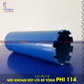Mũi khoan khoét lỗ tường bê tông phi 114 mm - FUJACO