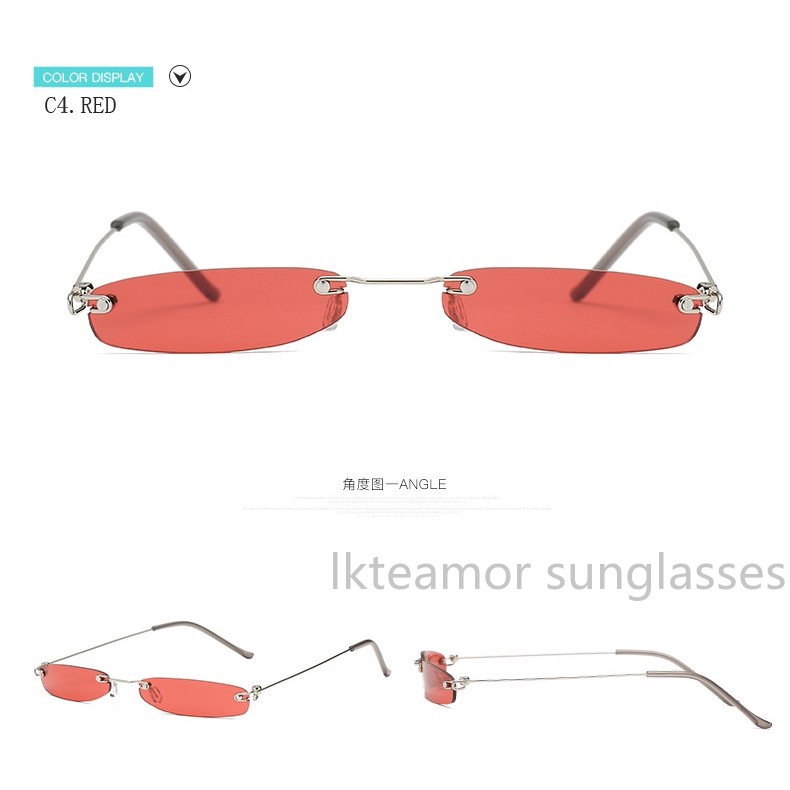 Kính mát hình chữ nhật nhỏ hẹp thời trang cá tính cổ điển cho nữ