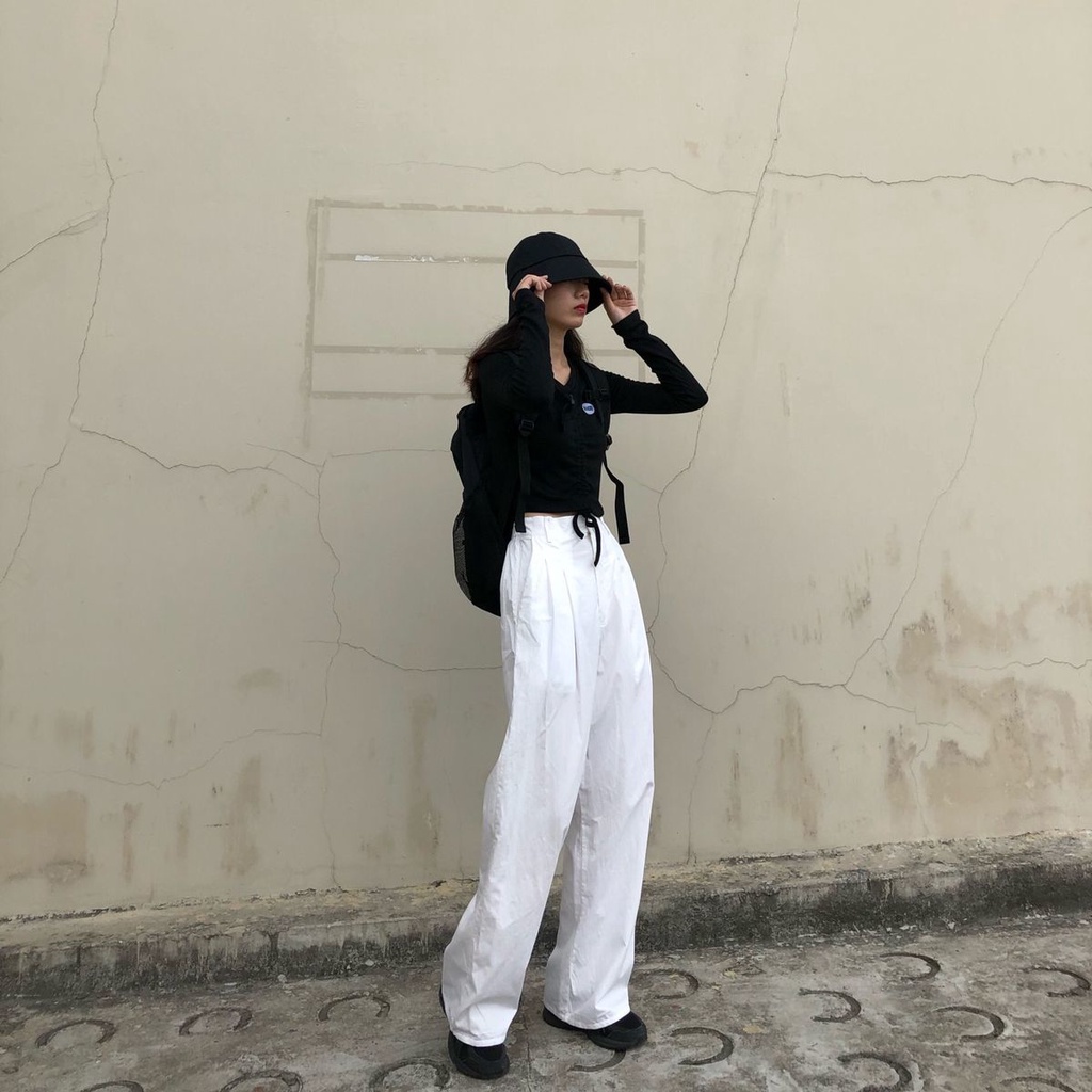 QKOOLE  Quần Jean Nữ Lưng Cao Ống Đứng Phong Cách Hàn Quốc