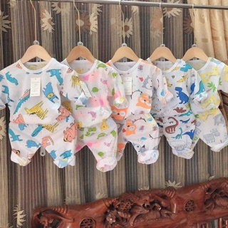 Bộ cotton giấy dài tay cho bé