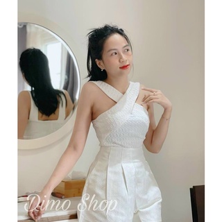 Áo Kiểu Cổ Yếm Xốp Chéo Dây Cách Điệu Áo Hai Dây Cổ Chéo