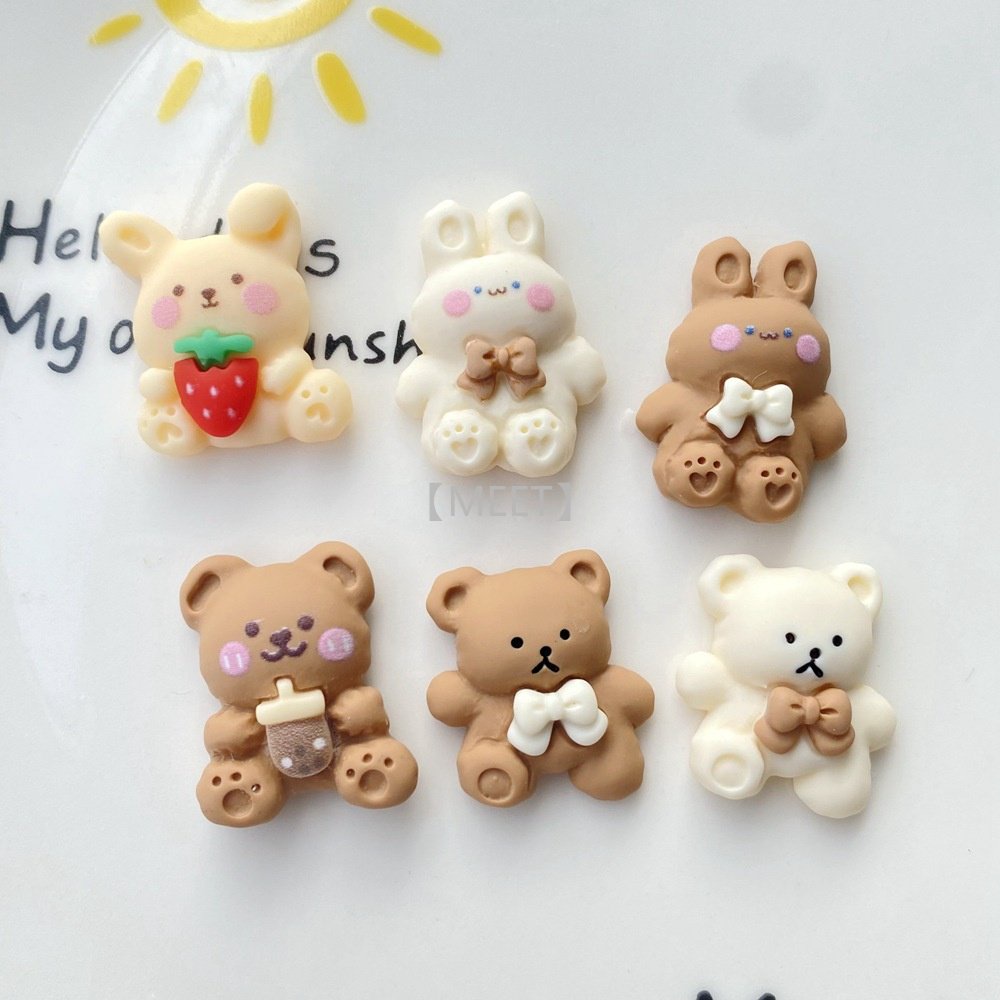 1 Túi Đựng Trang Sức Hình Trà Sữa Gấu DIY Bằng Nhựa Resin DIY