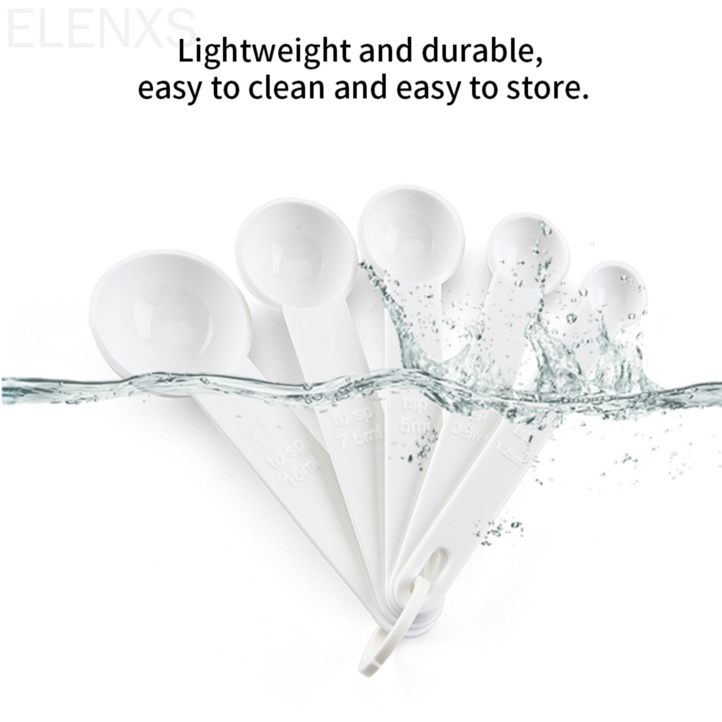 Set 5 cái muỗng đo bằng nhựa dùng để làm bánh