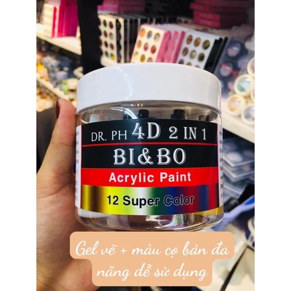 Set màu vẽ cọ bản 4D thông dụng giá rẻ