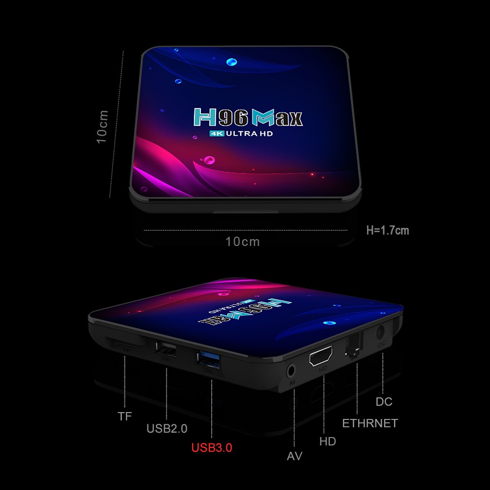 Đầu Tv Box H96 Max V11 Android 11.0 Rk3318 4g 64g Bluetooth 4.0 4k 2.4g 5g Và Phụ Kiện Cao Cấp