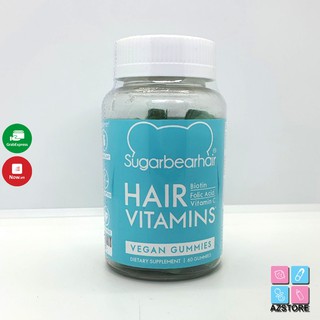 Kẹo Gấu mọc tóc-Sugar Bear Hair Vitamins 60v
