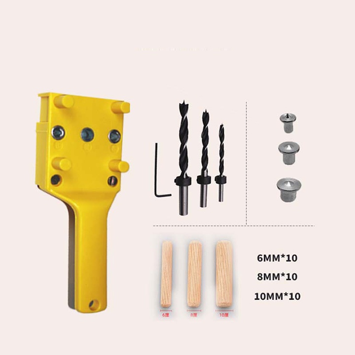 Bộ cữ khoan chốt gỗ - Cữ khoan thẳng dụng cụ định vị khoan lỗ chốt gỗ 6 8 10mm |PK_MocStore|