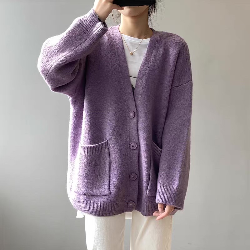 Áo cardigan túi hộp nhiều màu