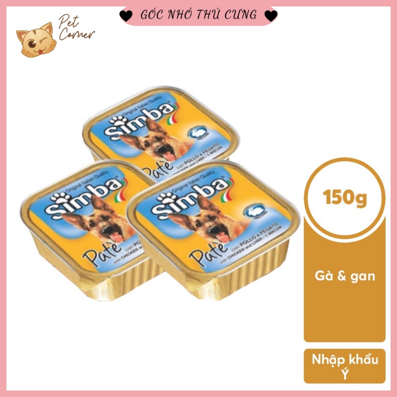 Pate cho chó Simba vị Gà và Gan - Nhập khẩu Ý