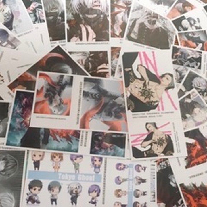 Postcard Tokyo Ghoul hộp ảnh bộ ảnh có ảnh dán + lomo + postcard bưu thiếp anime chibi quà tặng độc đáo