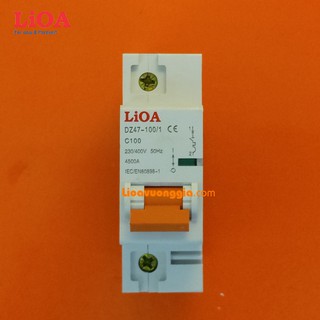 Cầu dao tự động lioa 100a loại 1 cực - mcb1100-4.5