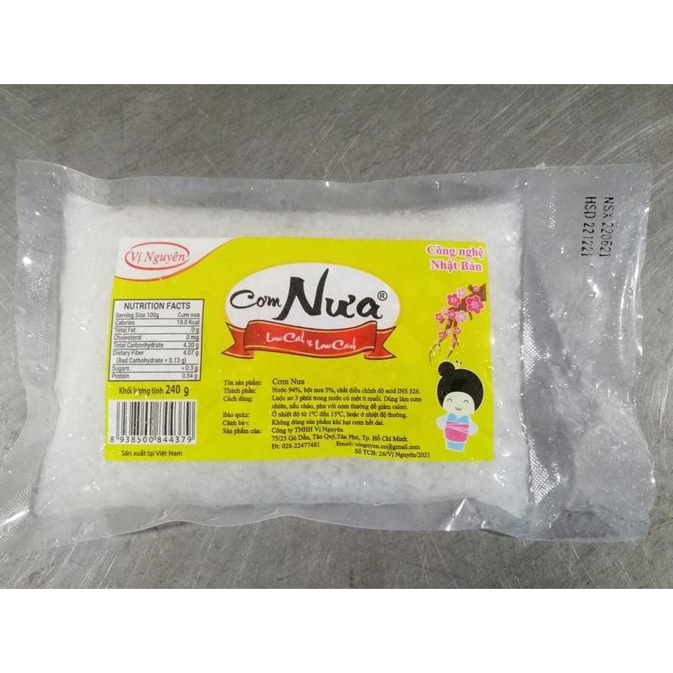 Quận 10 - Bún Nưa Cơm Nưa Keto Das Vị Nguyên 240Gram [Date mới]