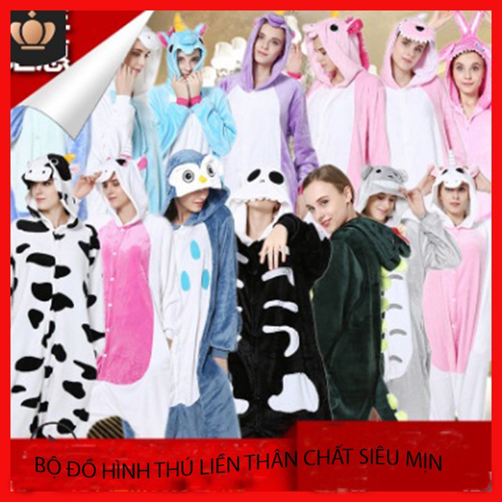Bộ Đồ Thú Bộ Khủng Long Xanh Liền Thân Cho Nam Và Nữ Chất Nhung Bông Mềm Mịn - Hipsstore