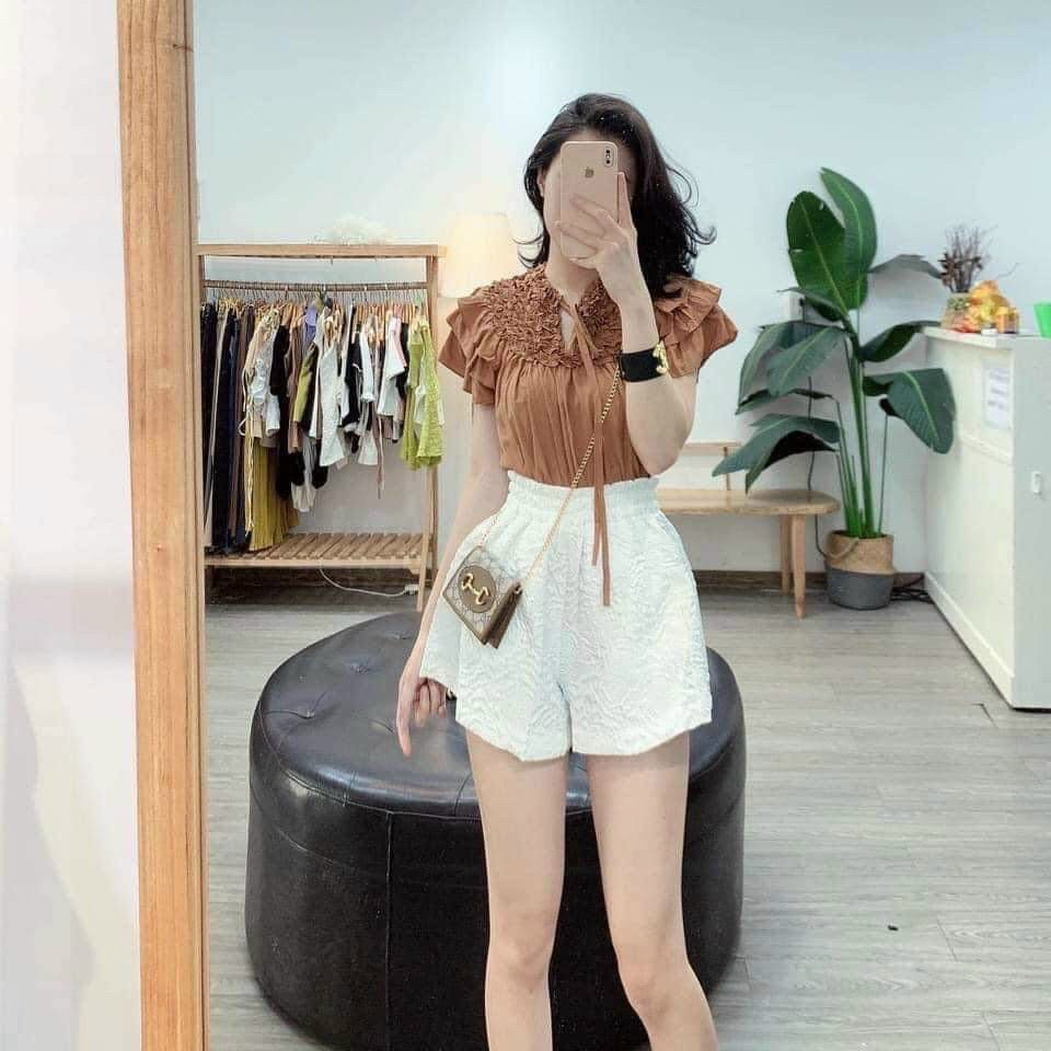 Quần đùi Gamyy quần short in dập nổi form đứng cạp chun loại đẹp - 019
