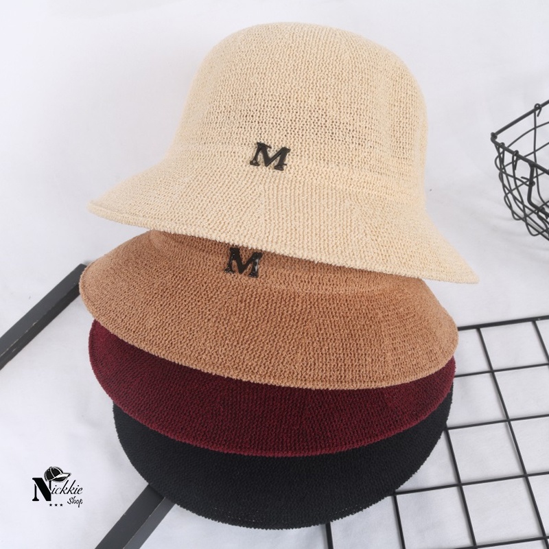 Nón Cói Hàn Quốc Vintage vành nhỏ , Nón Chữ M , Nón nữa đầu siêu Hot Hàng Cao Cấp
