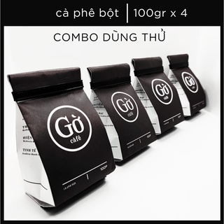 [COMBO DÙNG THỬ- 400GR]- 4 loại cà phê rang xay nguyên chất - Gờ café