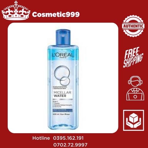 Nước tẩy trang Loreal Micellar chính hãng dành cho da dầu mụn da khô da nhạy cảm Cosmetic999