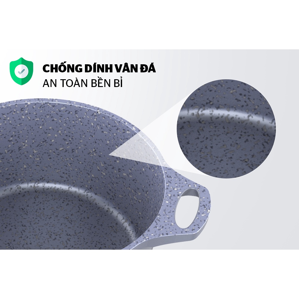 Nồi vân đá 20cm/24cm đáy từ SUNHOUSE MAMA SHG2020MMA / SHG2024MMA