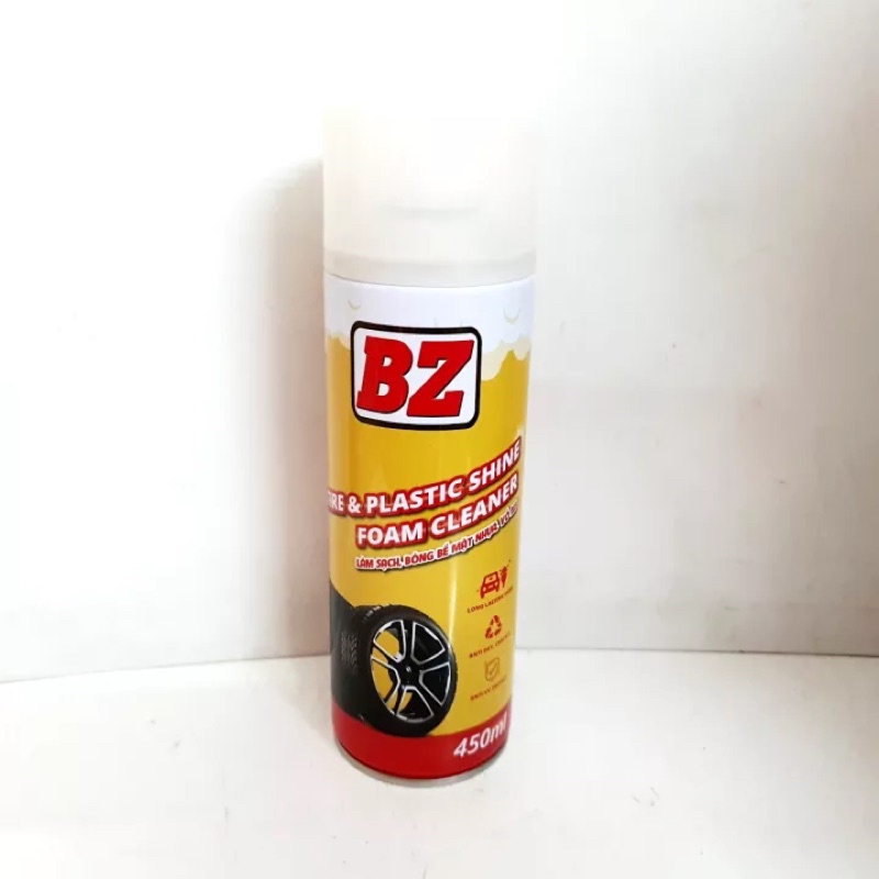 CHAI XỊT DƯỠNG PHỤC HỒI NHỰA NHÁM VỎ XE BZ 450ml Dưỡng Nhựa Nhám , Bóng Lốp Xe , Bóng Bề Mặt Nhựa Cao Su