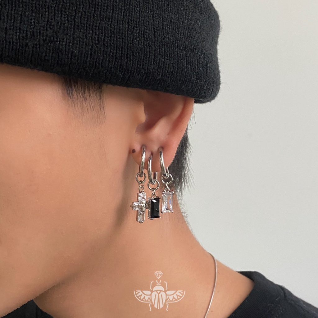 Khuyên Tai Dạng Kẹp Đính Đá Zircon Không Cần Lỗ Mẫu Mới 2022 Cho Cặp Đôi