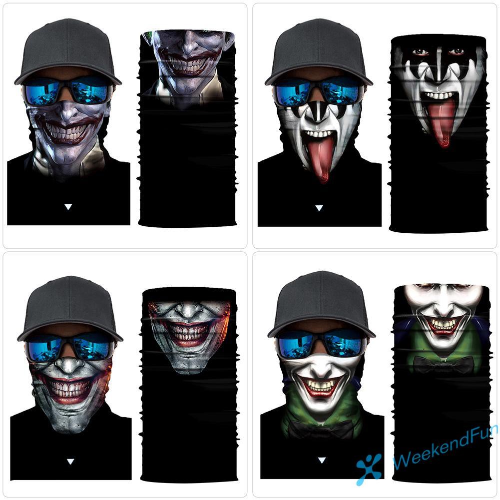 Bicycle Motorcycle Windproof Clown Half Face Mask Outdoor Balaclavas Scarf