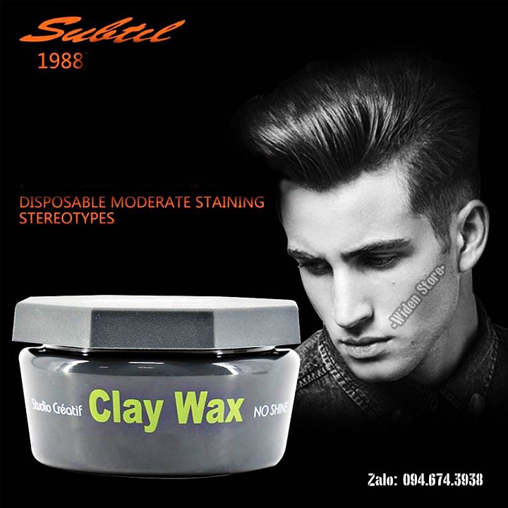 [BIG SALE] Combo sáp vuốt tóc Clay Wax (Pháp) và gôm xịt tóc Luxurious + Tặng lược và Ticker