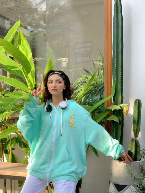 [CHÍNH HÃNG - TẶNG TÚI TOTE] Áo Khoác Trái Chuối Hoodie Zip-Up Black Monkey - Banana Killer Màu Xanh Mint | BigBuy360 - bigbuy360.vn