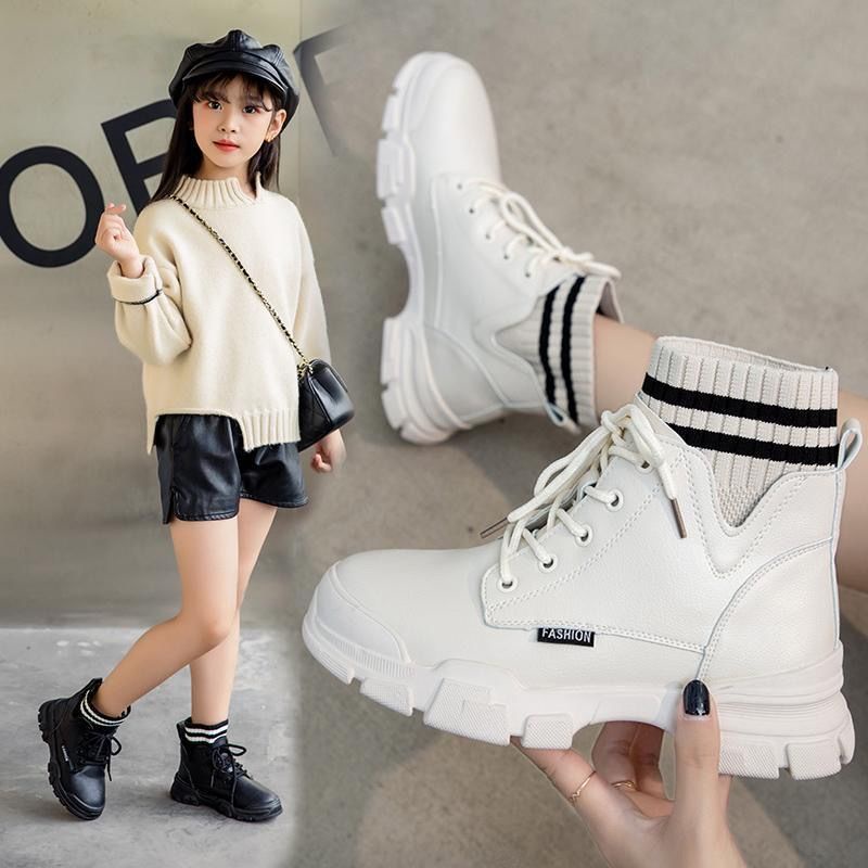 Giày Bốt Martin Anh Quốc Cao Vừa Thời Trang Xuân Thu Mới Năm 2021 Cho Nữ