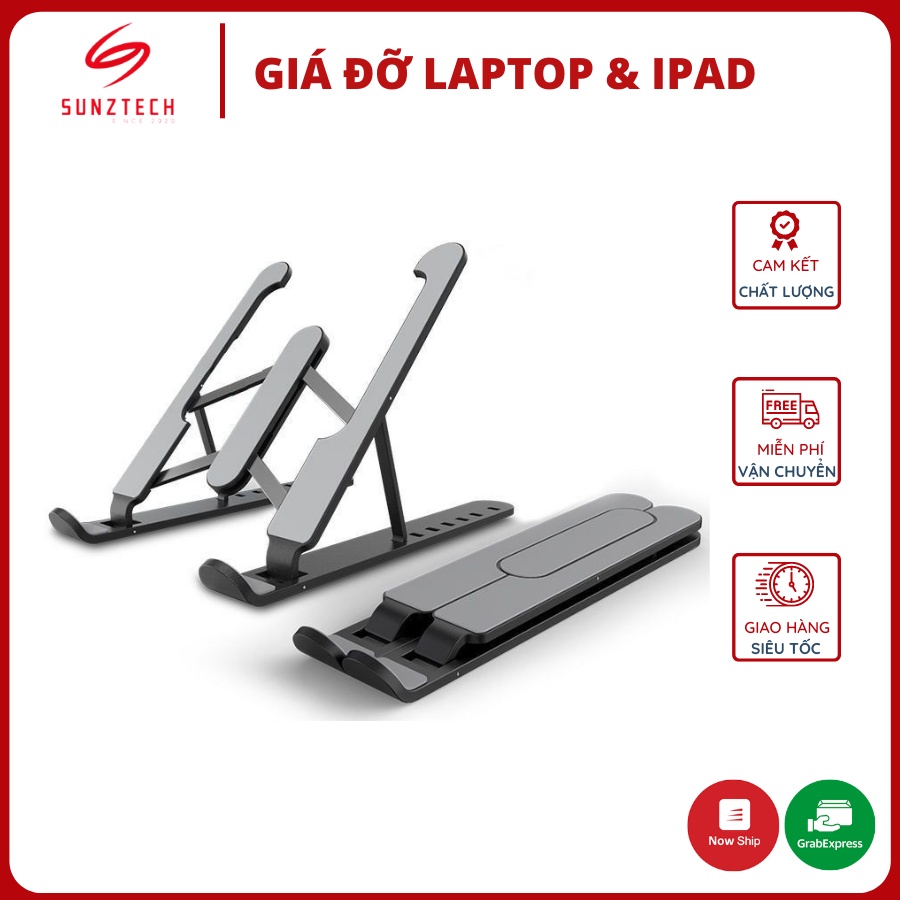 Giá đỡ laptop, ipad, macbook tản nhiệt cao cấp, kệ để máy tính, laptop có túi đựng, gấp gọn tiện lợi sử dụng