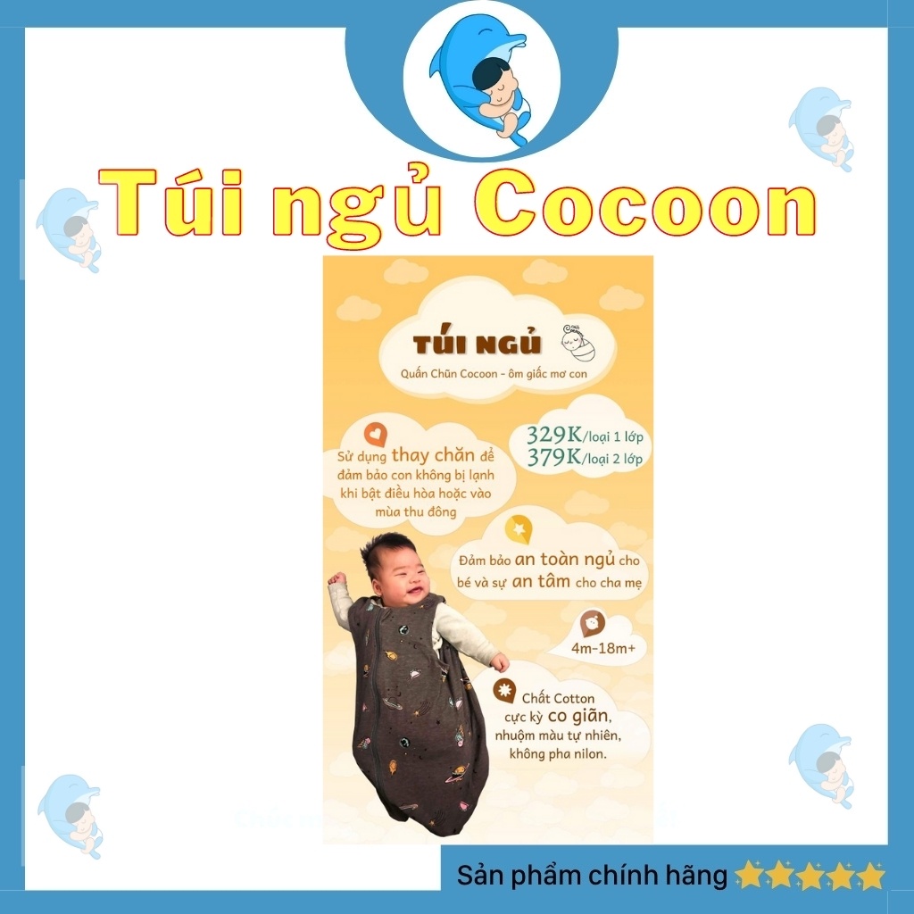 Túi ngủ cocoon an toàn cho bé giúp duy trì tự ngủ - ảnh sản phẩm 2