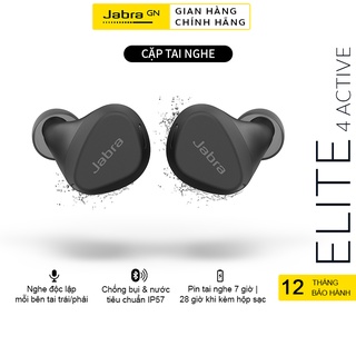 Phụ Kiện Cặp Tai Nghe Rời Bluetooth Jabra Elite 4 Active Earbuds (Không bao gồm hộp sạc) - Hãng Chính Hãng