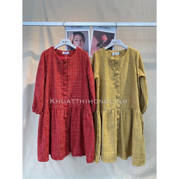 Váy nhung tăm| Váy Baby doll | Đầm xòe đuôi cá phong cách bánh bèo Hàn Quốc 2021