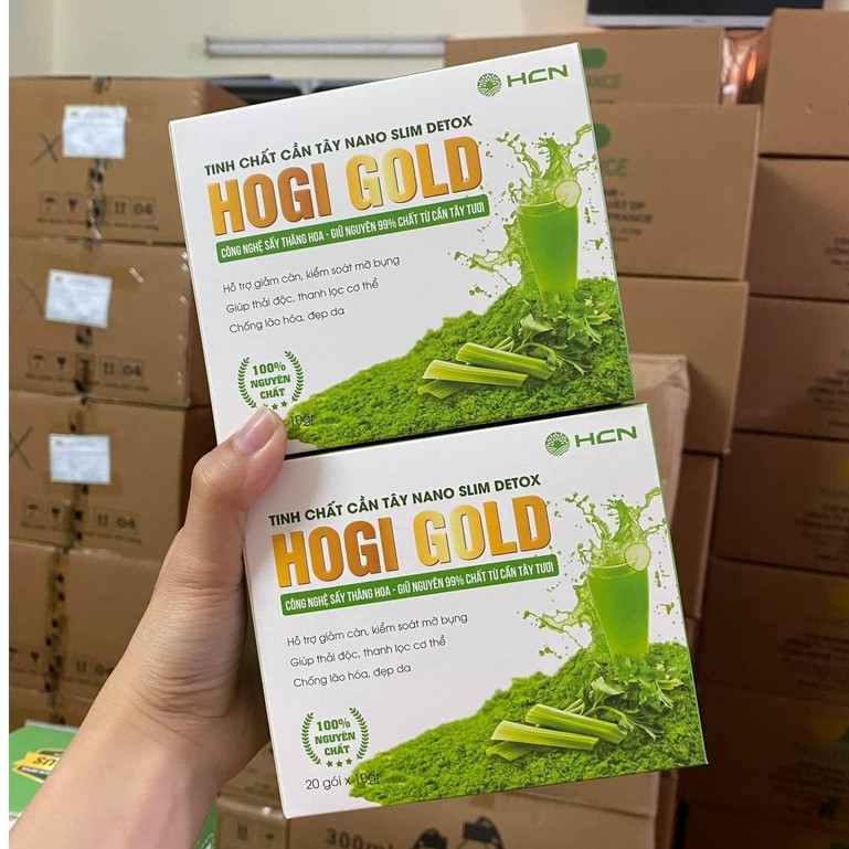 Tinh chất cần tây Hogi Gold hỗ trợ giảm cân, tinh chất cần tây giúp thải độc cơ thể, thanh lọc cơ thể