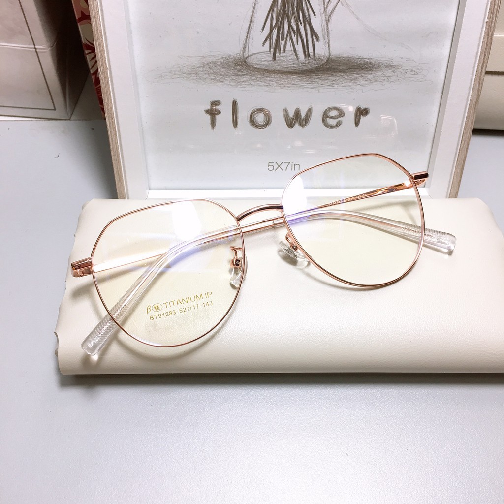 [Gía siêu rẻ] Gọng kính titan 91283 nhận cắt cận viễn loạn