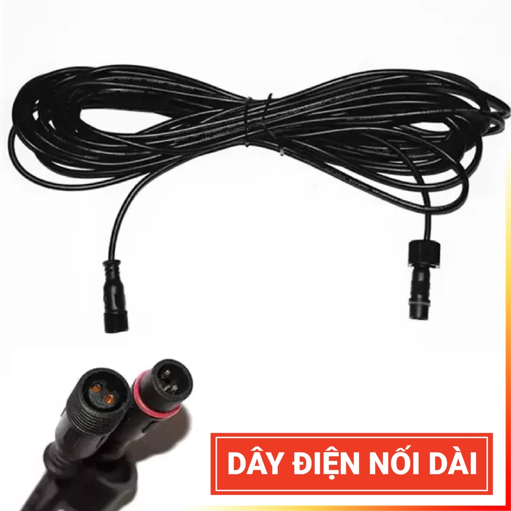 Dây điện nối dài đèn năng lượng mặt trời, dây nối dài 2 chân dài 5m