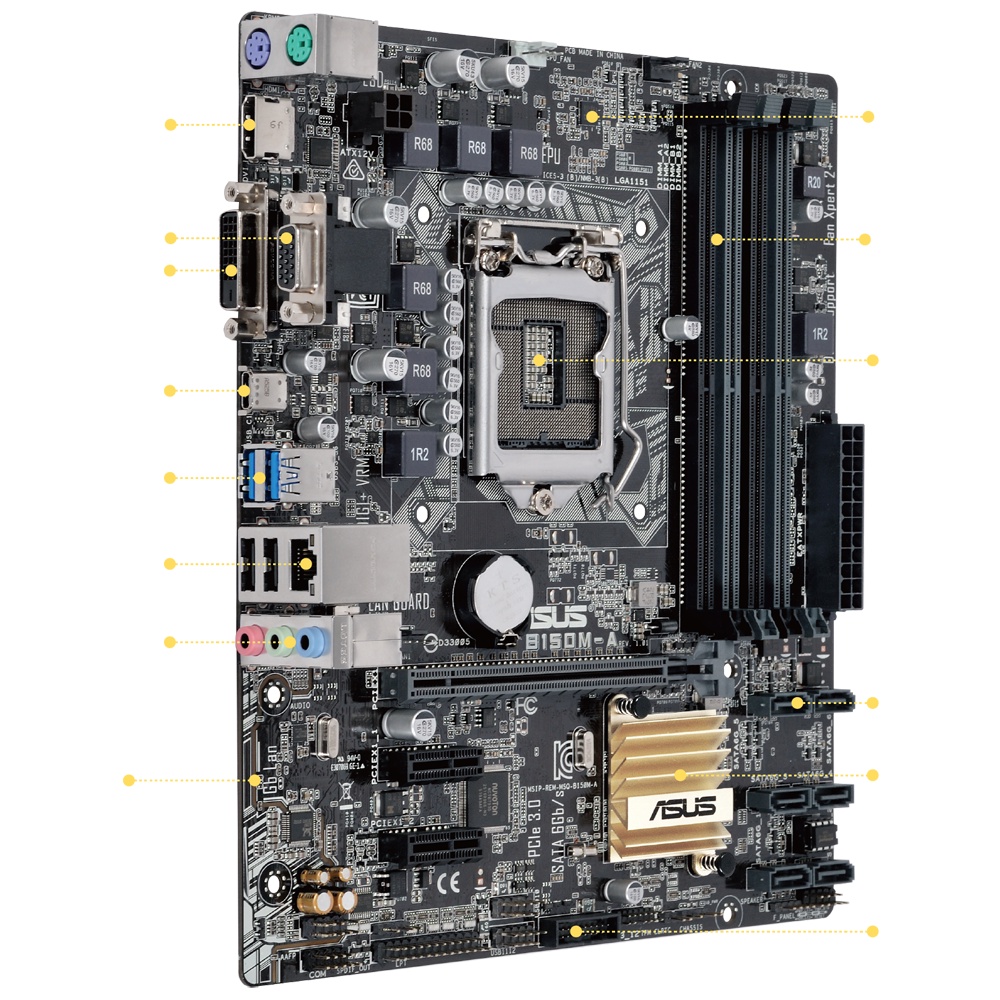 Mainboard ASUS B150M-A (Intel B150, Socket 1151, M-ATX, 4 Khe Ram DDR4) - Đã Qua Sử Dụng