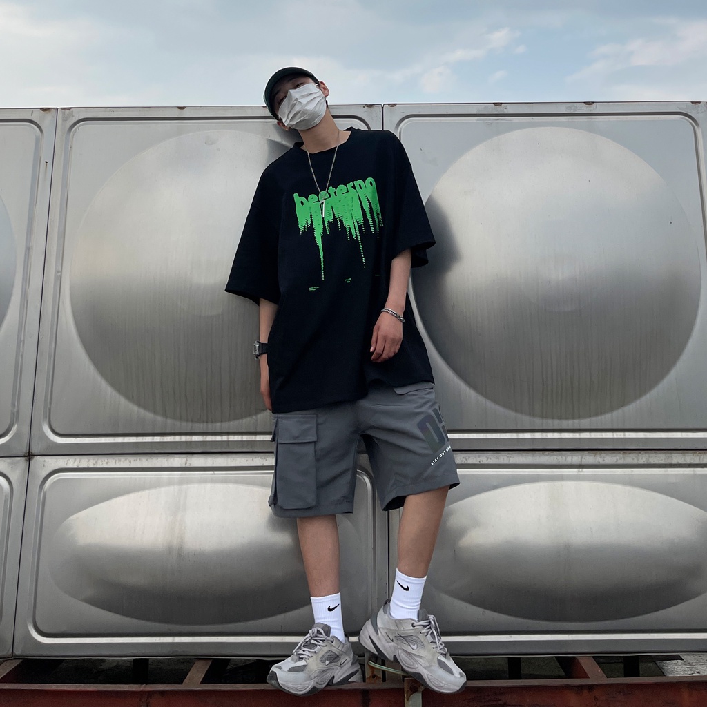 Áo Thun Ngắn Tay In Chữ Thời Trang Mùa Hè Dành Cho Nam