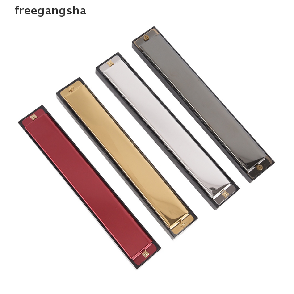 [FREG] Tremolo Harmonica Metal 24 Holes With Case Mouth Organ Key of C For Beginner FDH