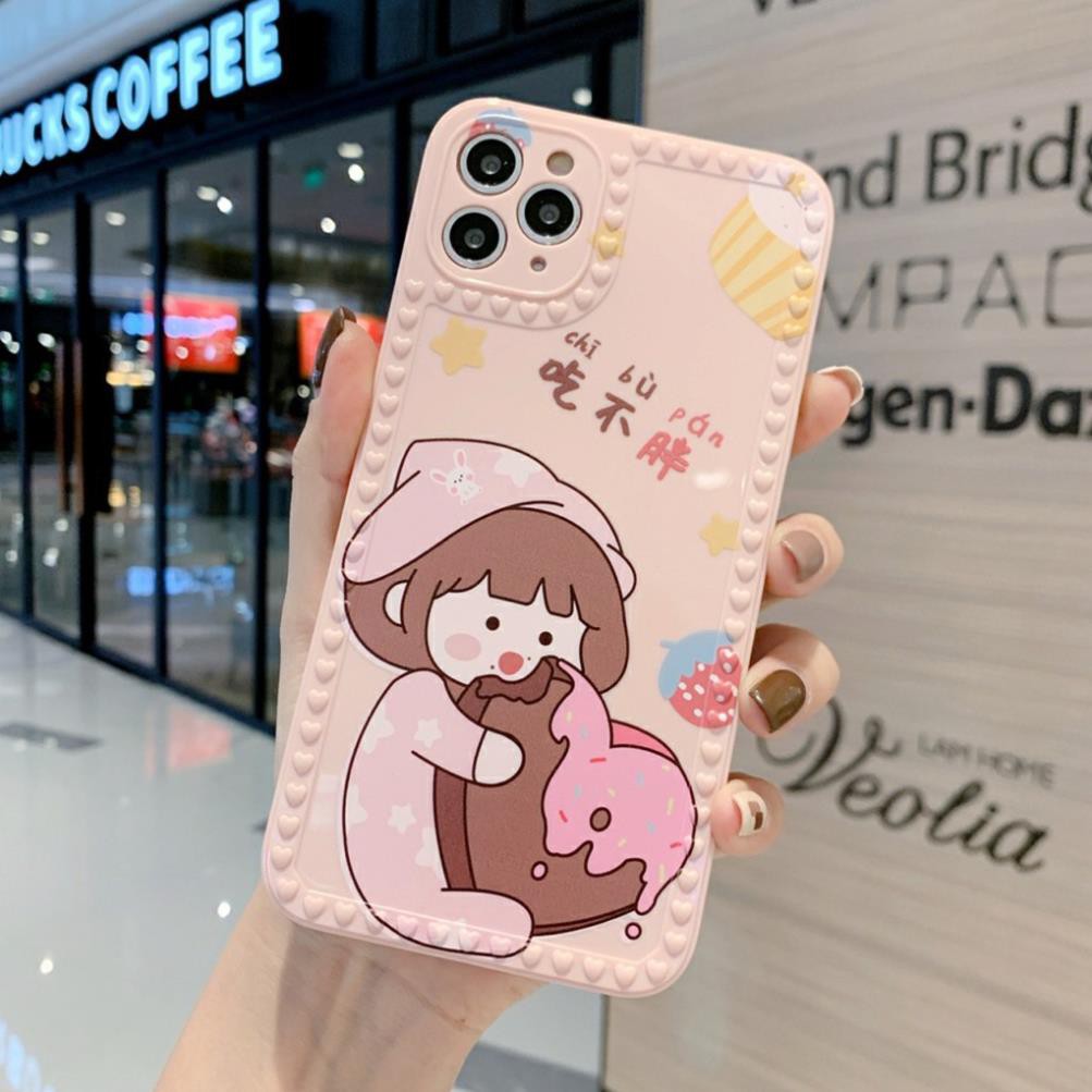 [ Hàng mới cực hot ] Ốp viền tim nổi in hình em bé iphone 6plus 7plus 8 plus xs max 11 pro max 12 12 pro max