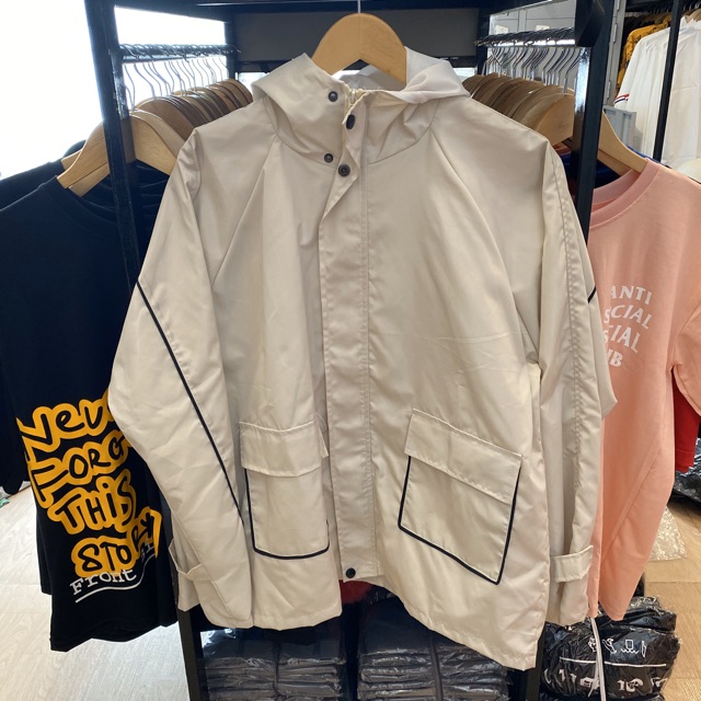 Áo khoác dù trơn sọc 2 lớp unisex form rộng phong cách hàn quốc đẹp | HD2000SHOP | BigBuy360 - bigbuy360.vn