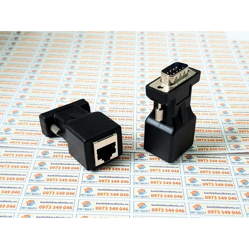 [Combo 2 chiếc] RJ45/RS232 đầu ra cáp mạng 232 dòng RJ45 đực sang DB9 (đầu đực)