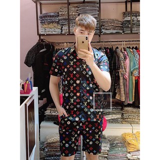 Bộ Đồ Mặc Mùa Hè Chất Lụa Họa Tiết Cực Đẹp