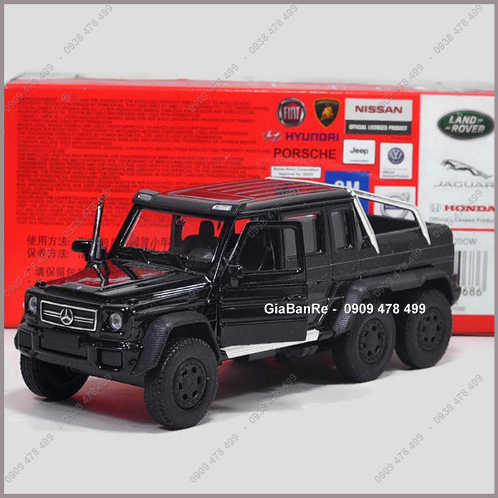 Xe Mô Hình Kim Loại Mercedes G63 6x6 Tỉ Lệ 1:36 - 7390.2