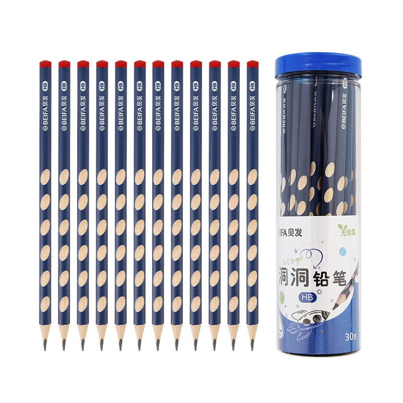 Bộ 12 Bút Chì Gỗ Hình Tam Giác Hỗ Trợ Điều Chỉnh Tư Thế Cho Học Sinh/Văn Phòng